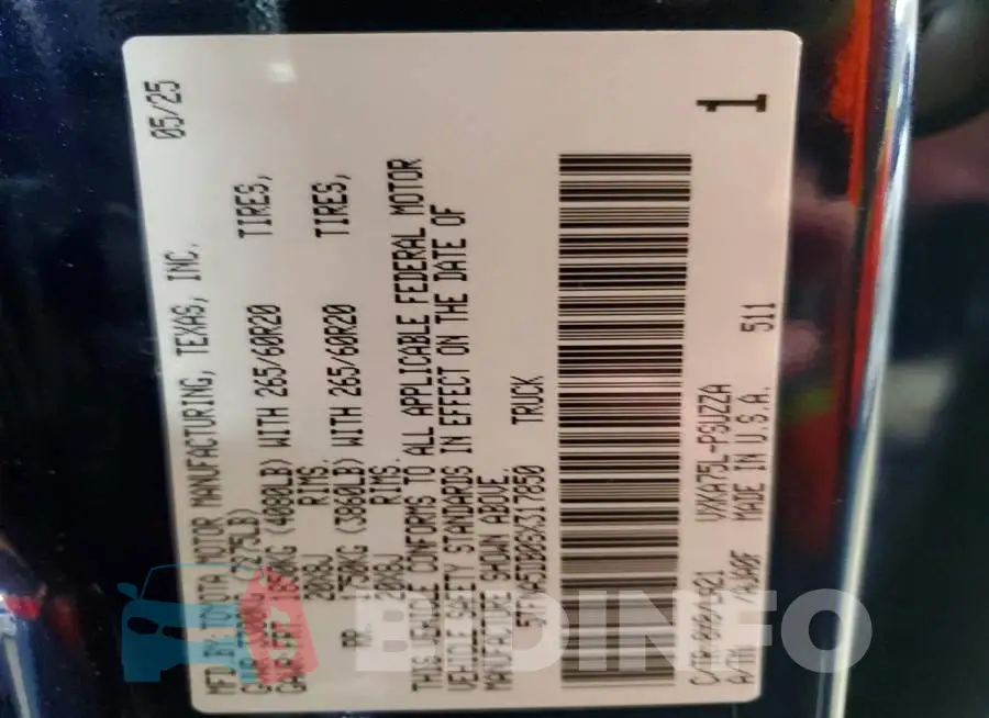 5TFNA5DB0SX317850 Photo# 12