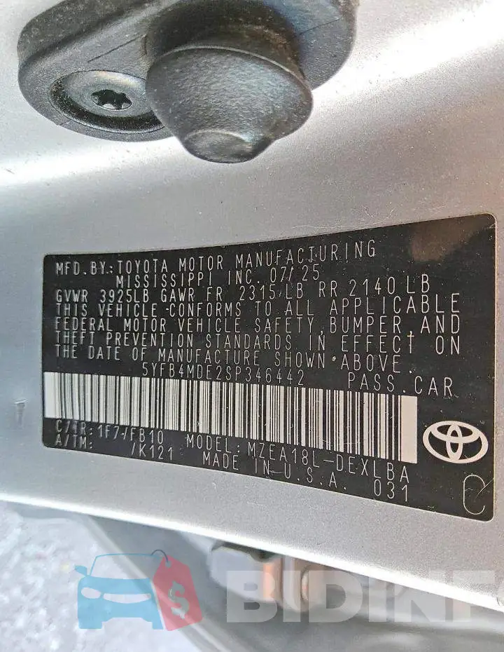 5YFB4MDE2SP346442 Photo# 12