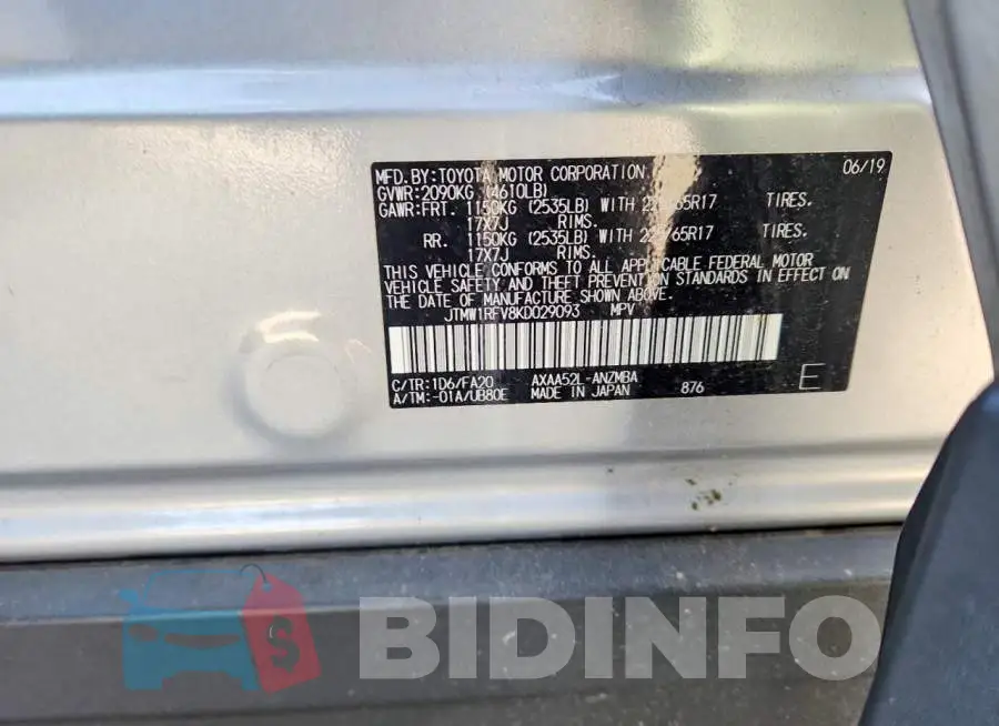 JTMW1RFV8KD029093 Photo# 12