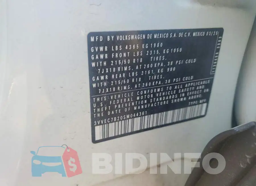 3VVEC7B20SM044361 Photo# 12