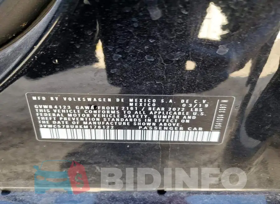3VWC57BU8KM176122 Photo# 12