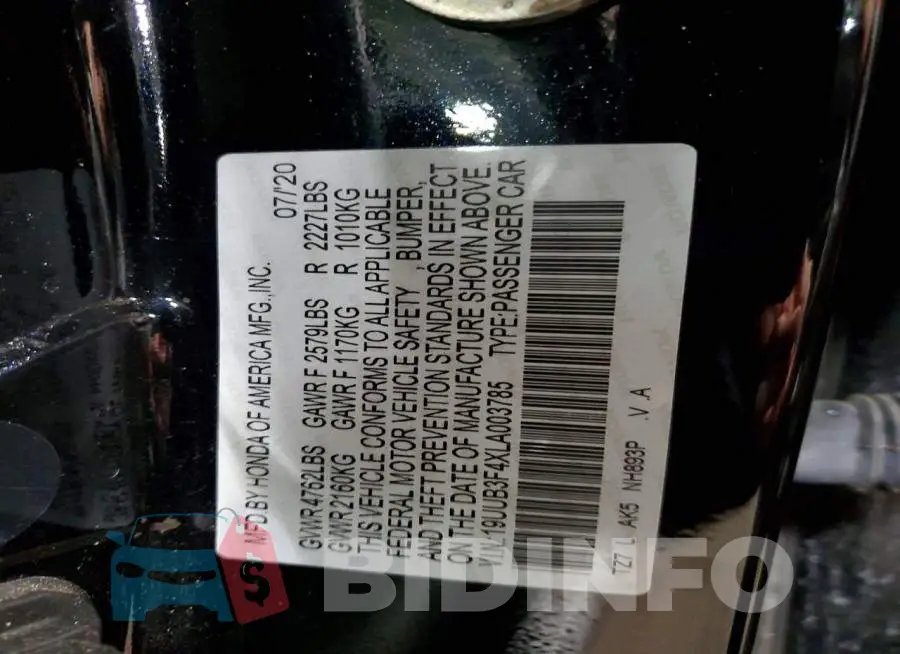 19UUB3F4XLA003785 Photo# 12