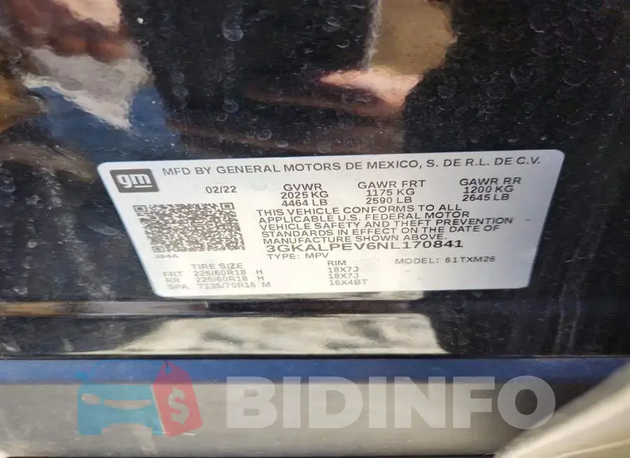 3GKALPEV6NL170841 Photo# 14