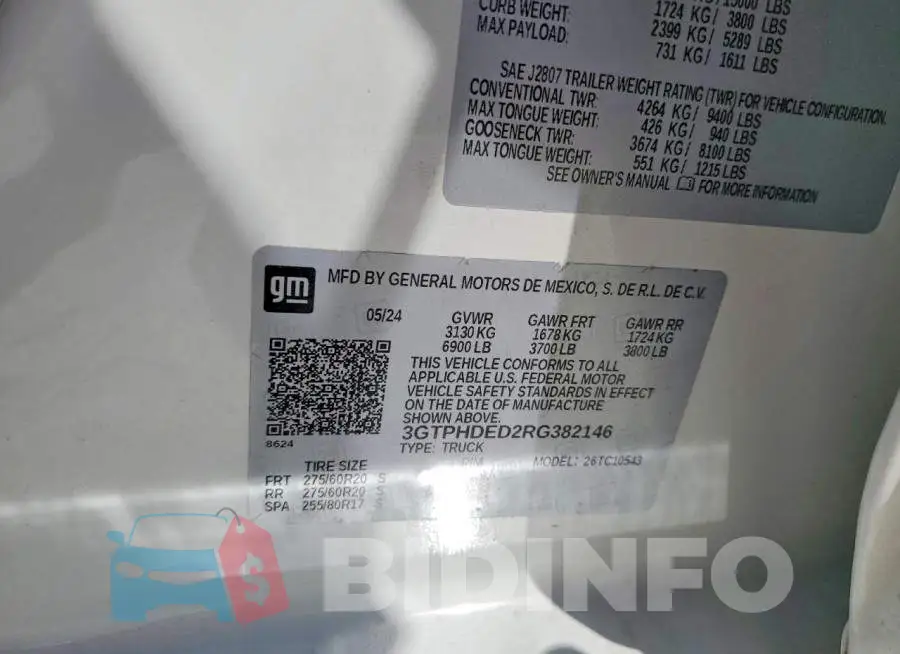 3GTPHDED2RG382146 Photo# 12