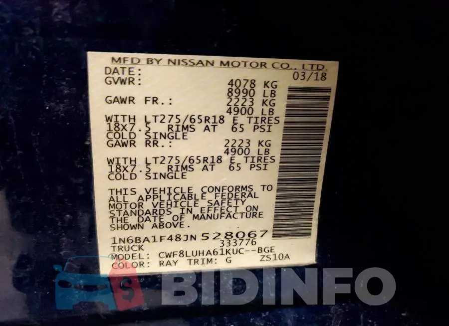 1N6BA1F48JN528067 Photo# 13
