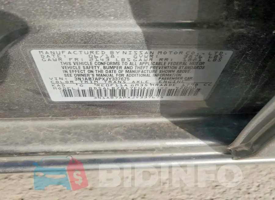 3N1AB7APXJY337675 Photo# 12
