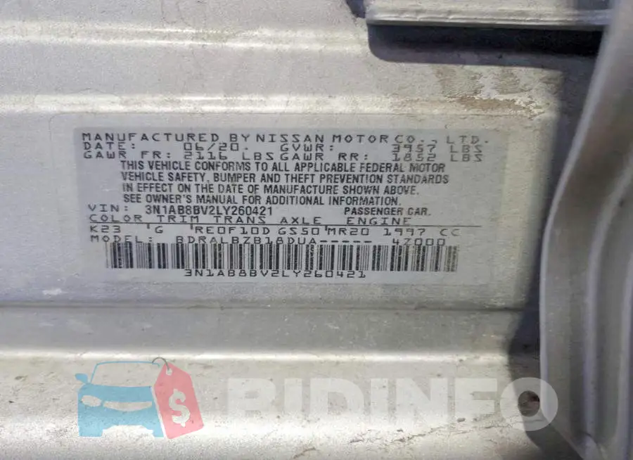 3N1AB8BV2LY260421 Photo# 12