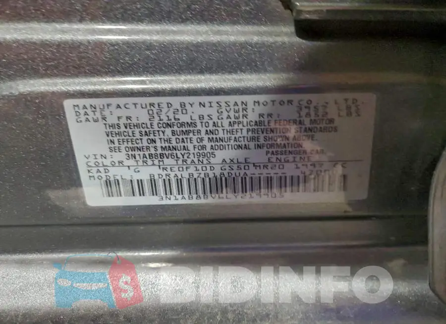 3N1AB8BV6LY219905 Photo# 12