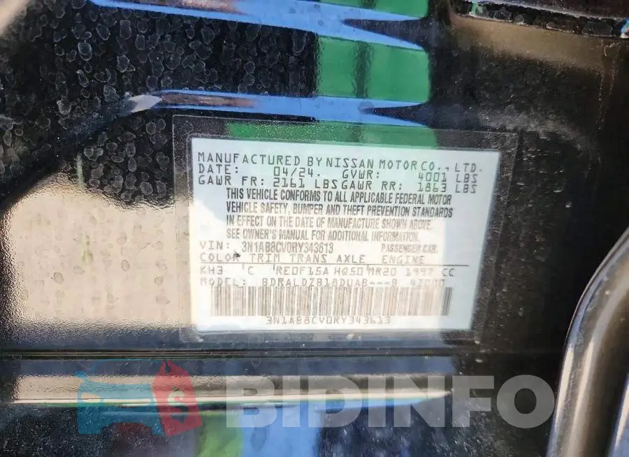 3N1AB8CV0RY343613 Photo# 12