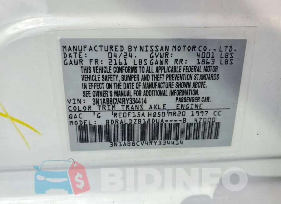 3N1AB8CV4RY334414 Photo# 13