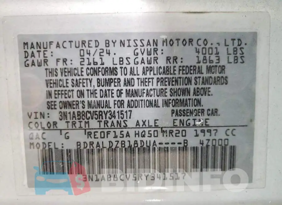 3N1AB8CV5RY341517 Photo# 13