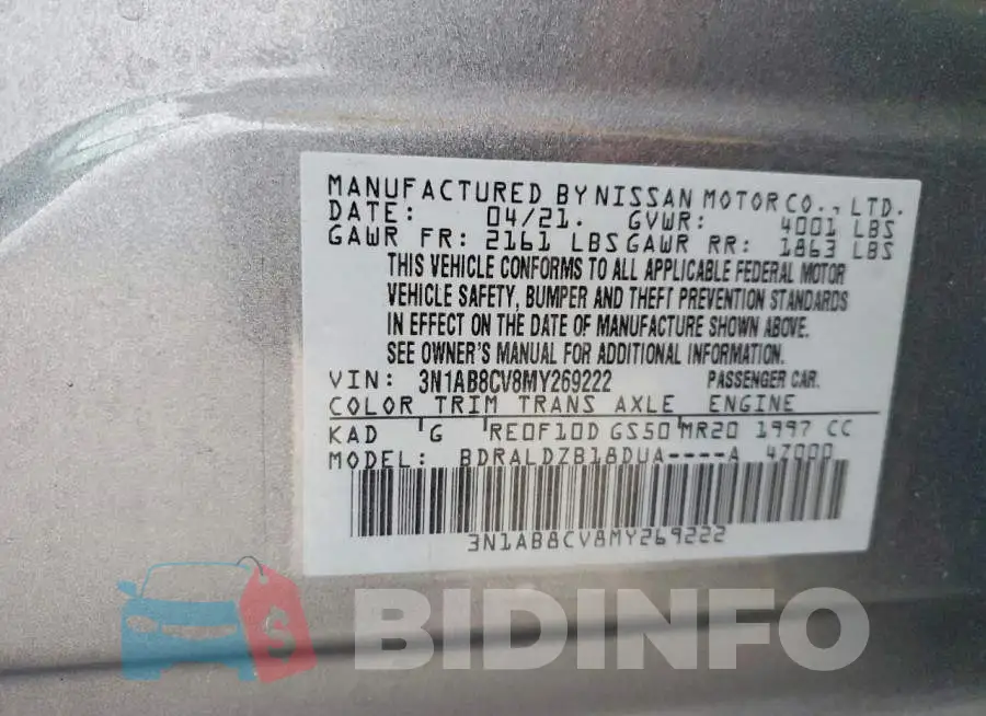 3N1AB8CV8MY269222 Photo# 13