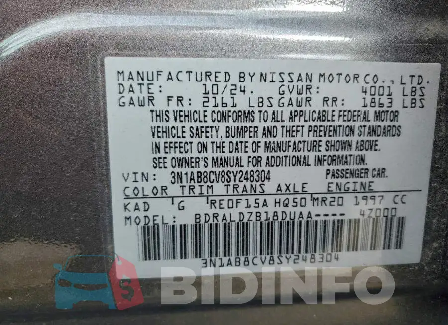 3N1AB8CV8SY248304 Photo# 12