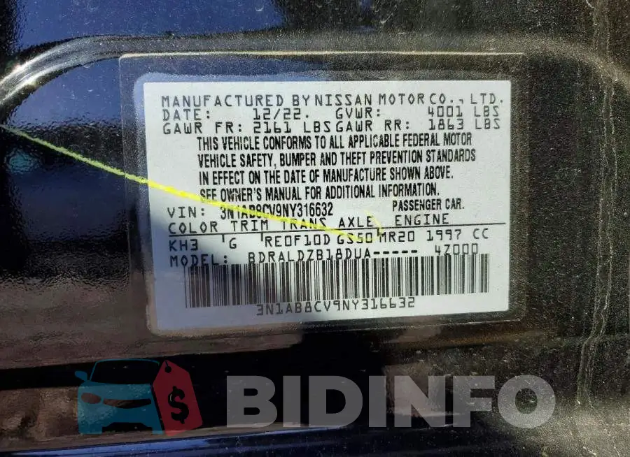 3N1AB8CV9NY316632 Photo# 12