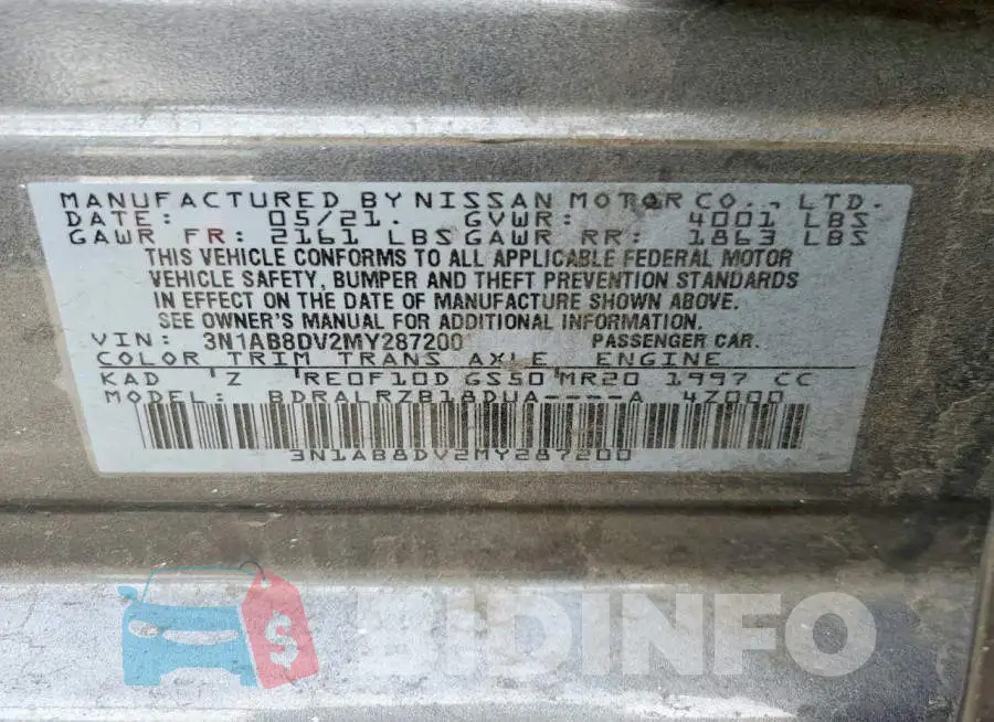 3N1AB8DV2MY287200 Photo# 12