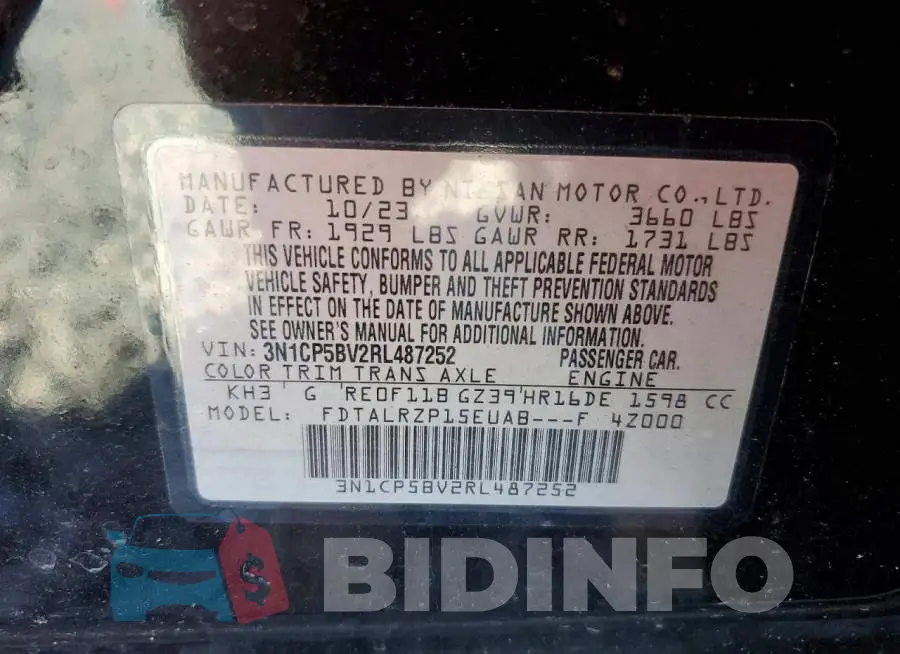 3N1CP5BV2RL487252 Photo# 12