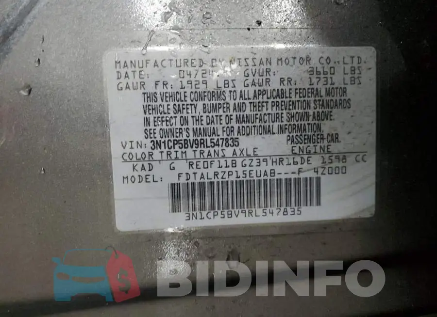 3N1CP5BV9RL547835 Photo# 13