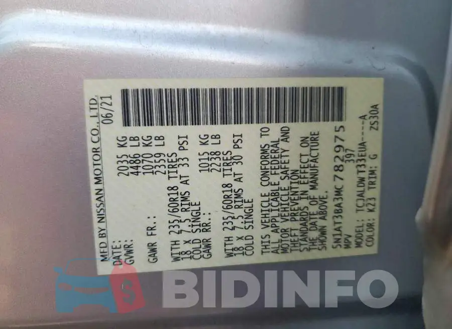 5N1AT3BA3MC782975 Photo# 12