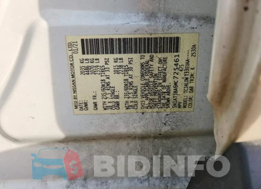 5N1AT3BA6MC725461 Photo# 13