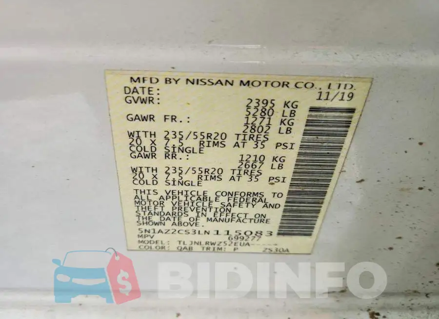 5N1AZ2CS3LN115083 Photo# 12