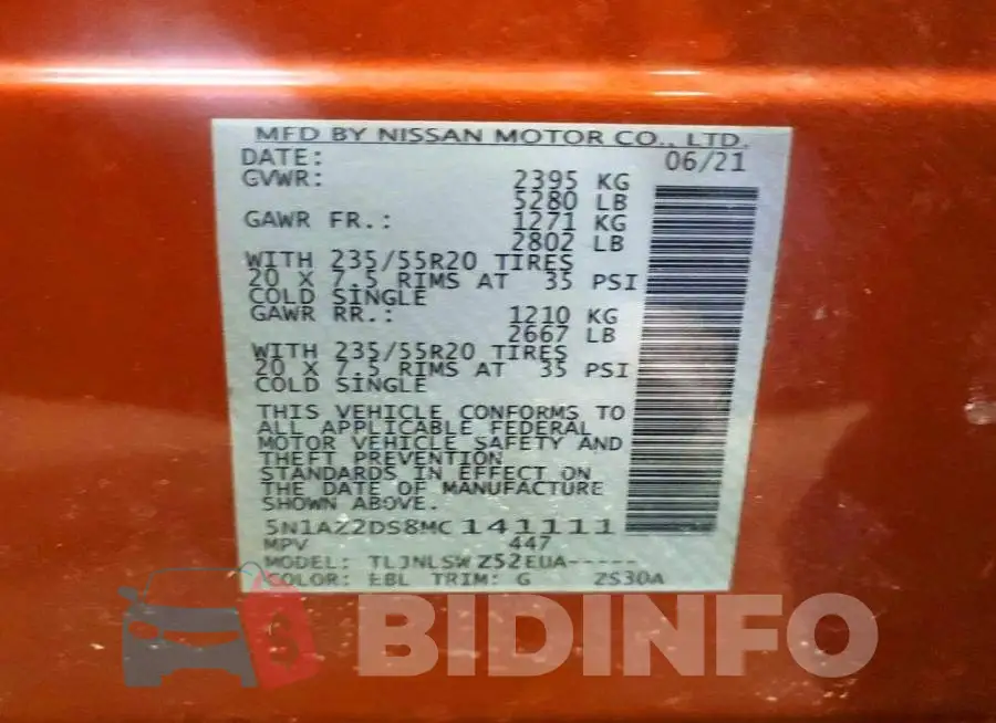 5N1AZ2DS8MC141111 Photo# 13
