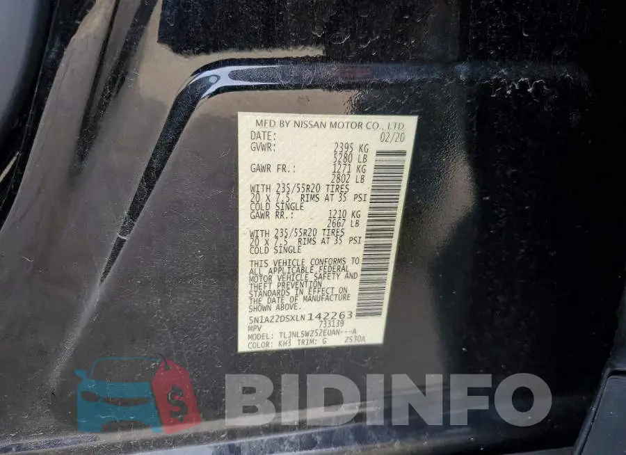5N1AZ2DSXLN142263 Photo# 13
