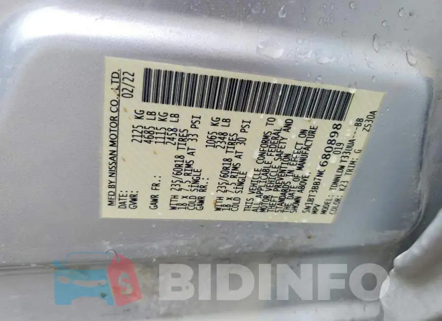 5N1BT3BB7NC680898 Photo# 13
