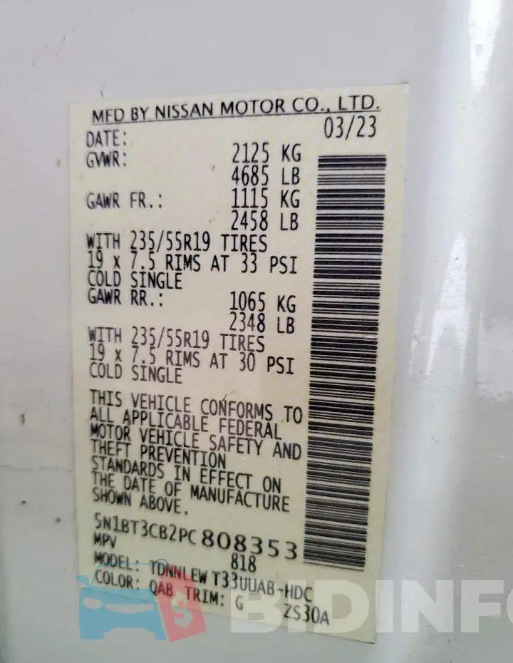 5N1BT3CB2PC808353 Photo# 13