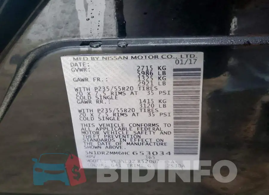 5N1DR2MM6HC653034 Photo# 13