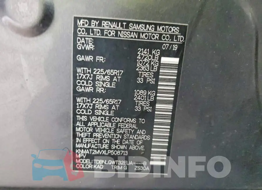 KNMAT2MVXLP508713 Photo# 13