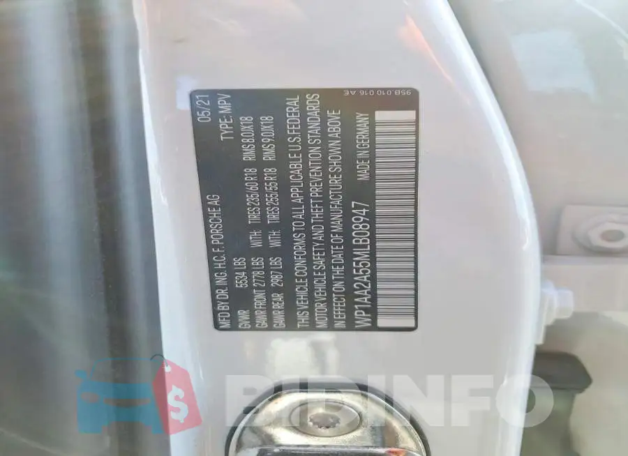 WP1AA2A55MLB08947 Photo# 13