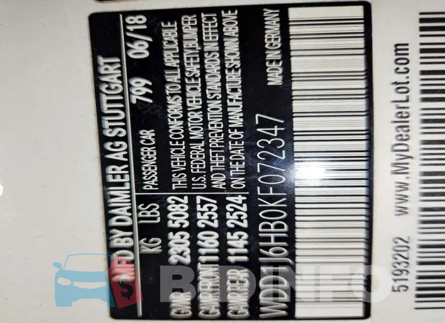 WDD1J6HB0KF072347 Photo# 12