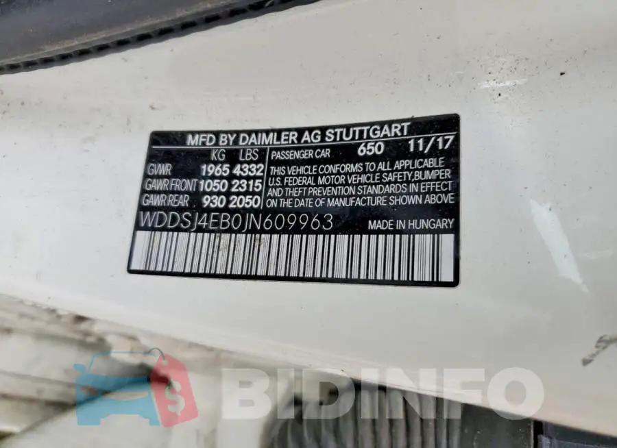 WDDSJ4EB0JN609963 Photo# 12