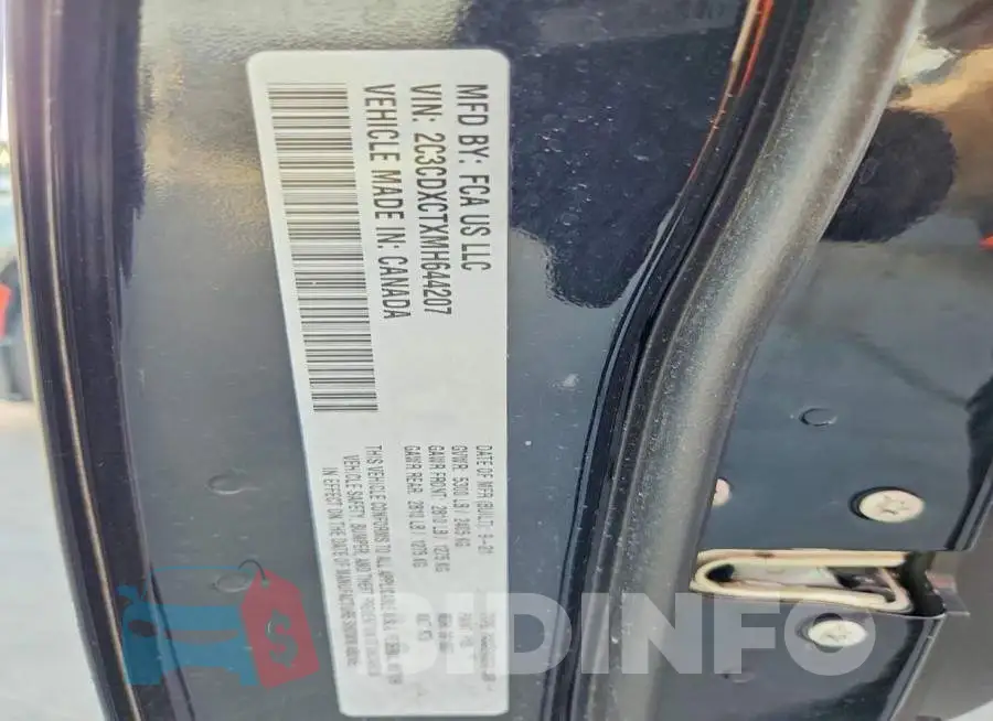 2C3CDXCTXMH644207 Photo# 12
