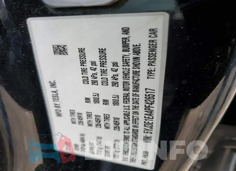 5YJ3E1EA4PF426517 Photo# 12