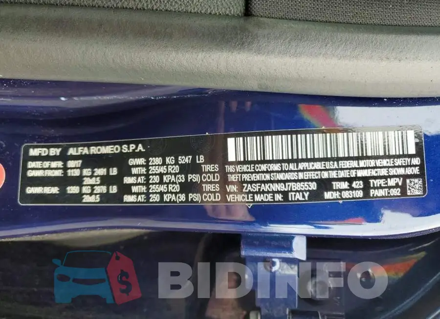 ZASFAKNN9J7B85530 Photo# 13