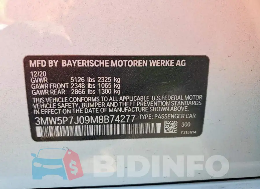 3MW5P7J09M8B74277 Photo# 13