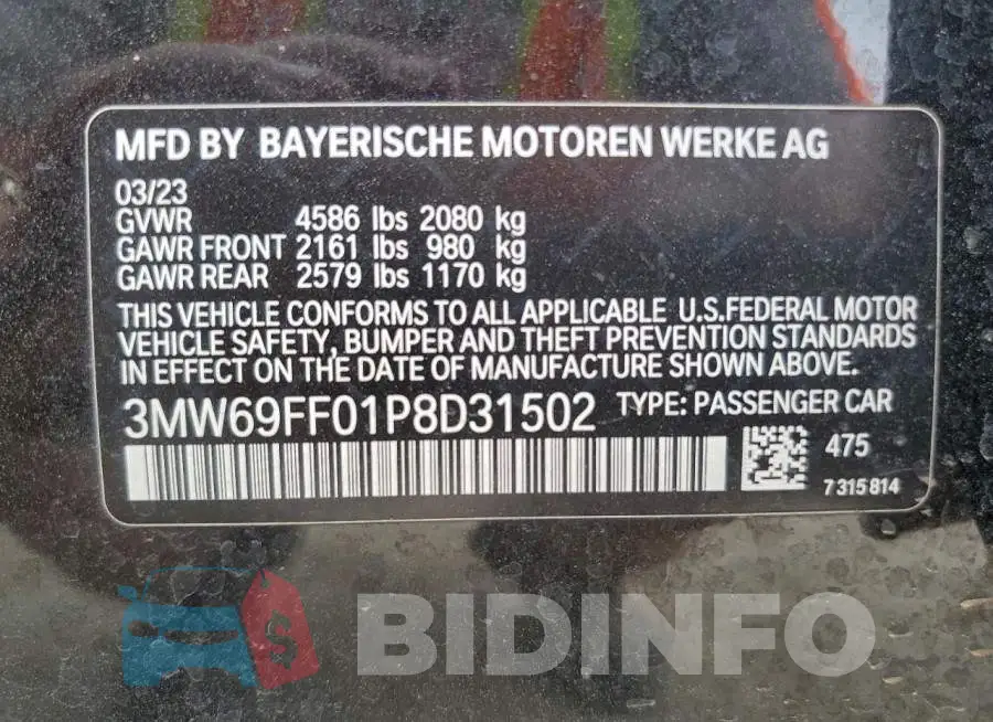 3MW69FF01P8D31502 Photo# 12