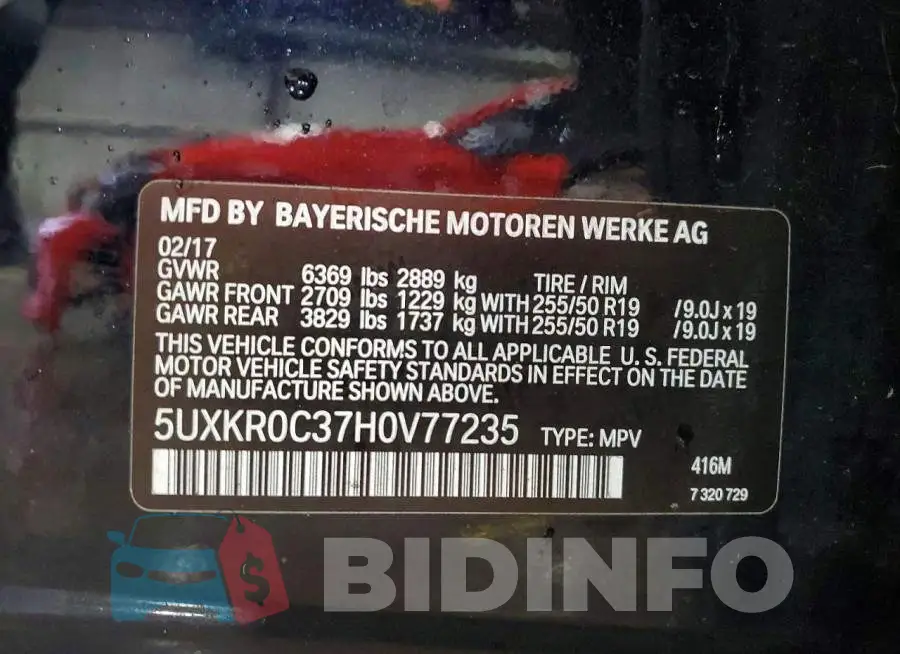 5UXKR0C37H0V77235 Photo# 13