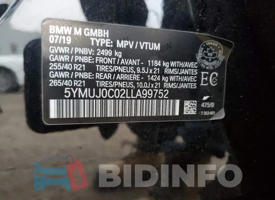5YMUJ0C02LLA99752 Photo# 12