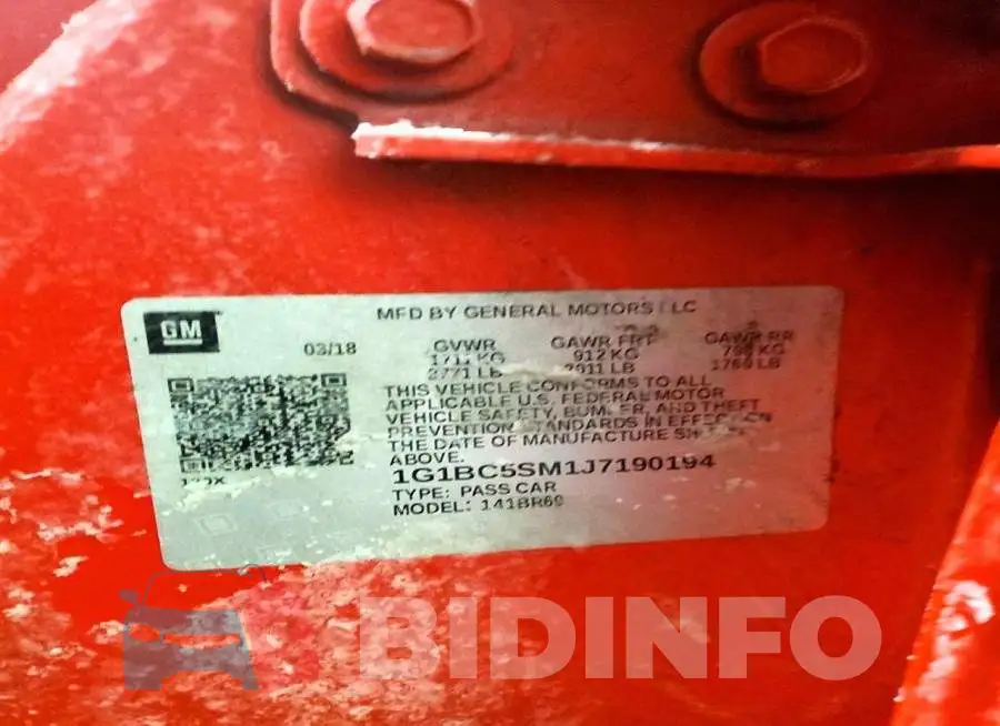 1G1BC5SM1J7190194 Photo# 13
