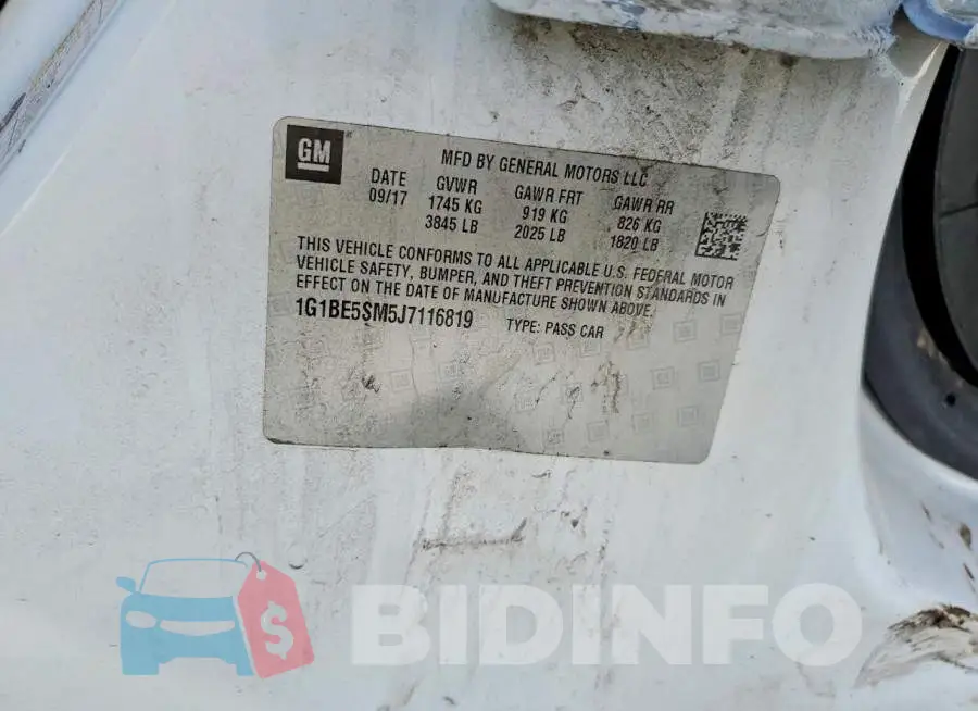 1G1BE5SM5J7116819 Photo# 13