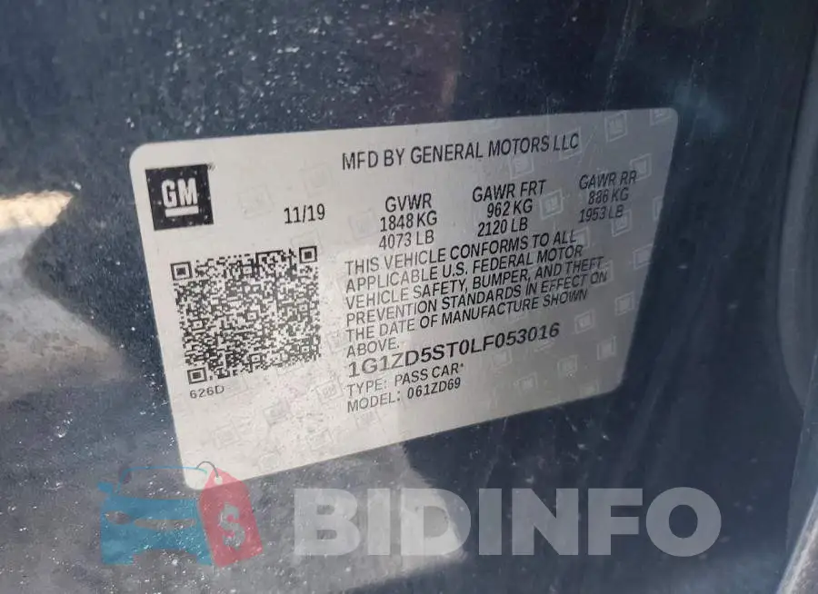 1G1ZD5ST0LF053016 Photo# 13