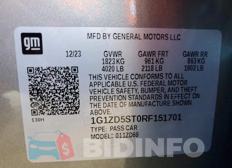 1G1ZD5ST0RF151701 Photo# 13