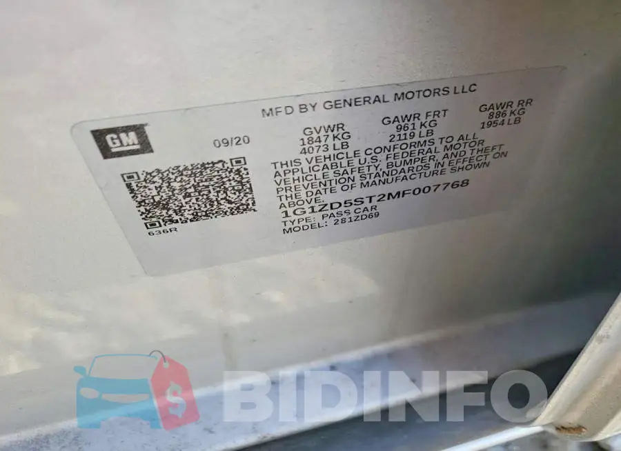 1G1ZD5ST2MF007768 Photo# 12