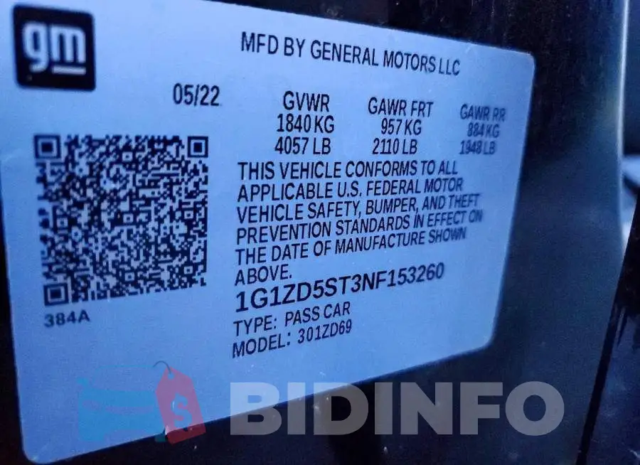 1G1ZD5ST3NF153260 Photo# 12