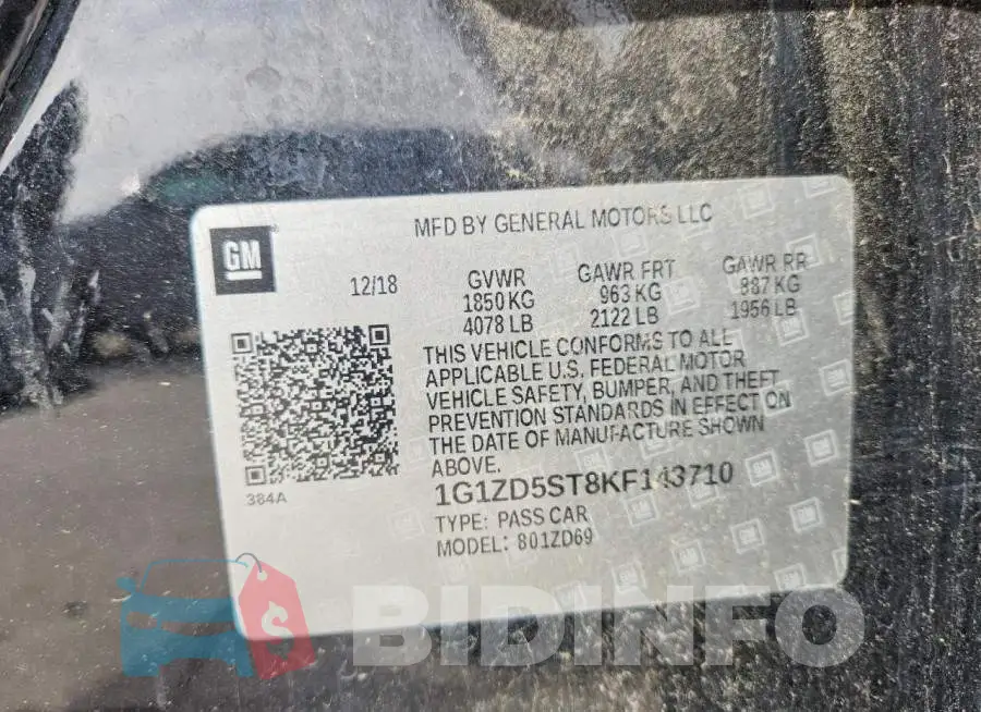 1G1ZD5ST8KF143710 Photo# 13
