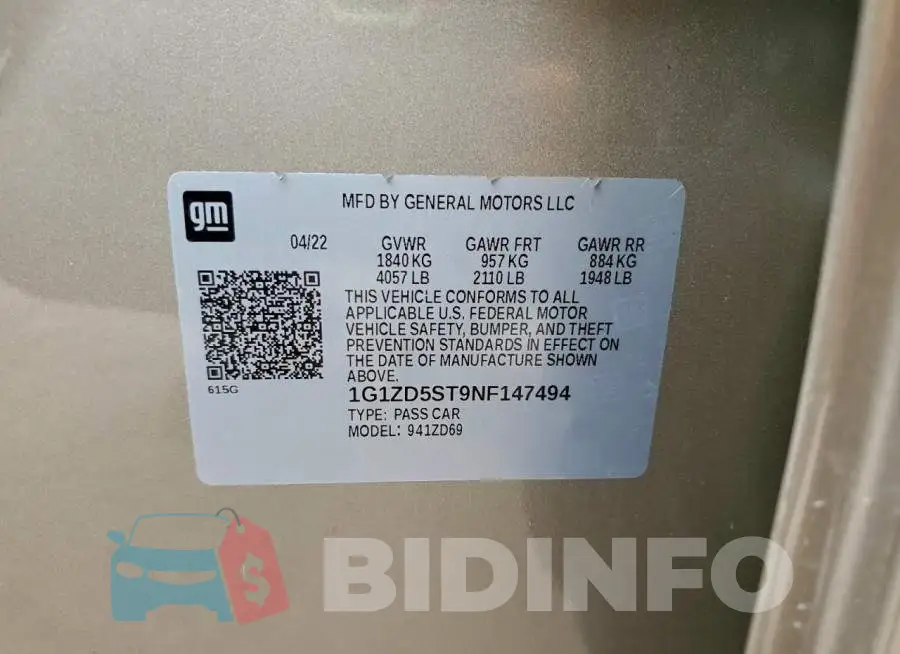 1G1ZD5ST9NF147494 Photo# 12