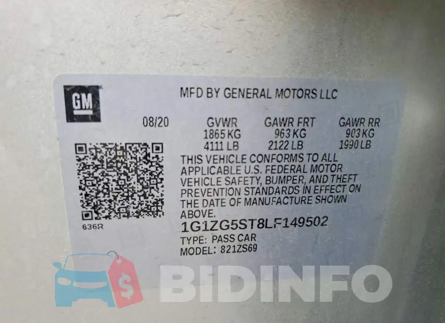1G1ZG5ST8LF149502 Photo# 12