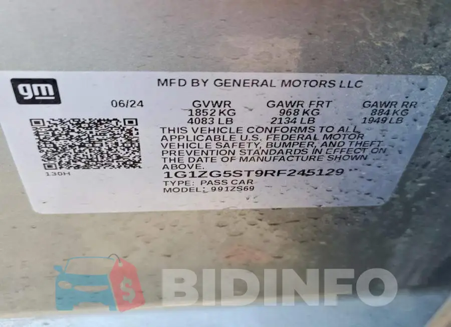 1G1ZG5ST9RF245129 Photo# 12